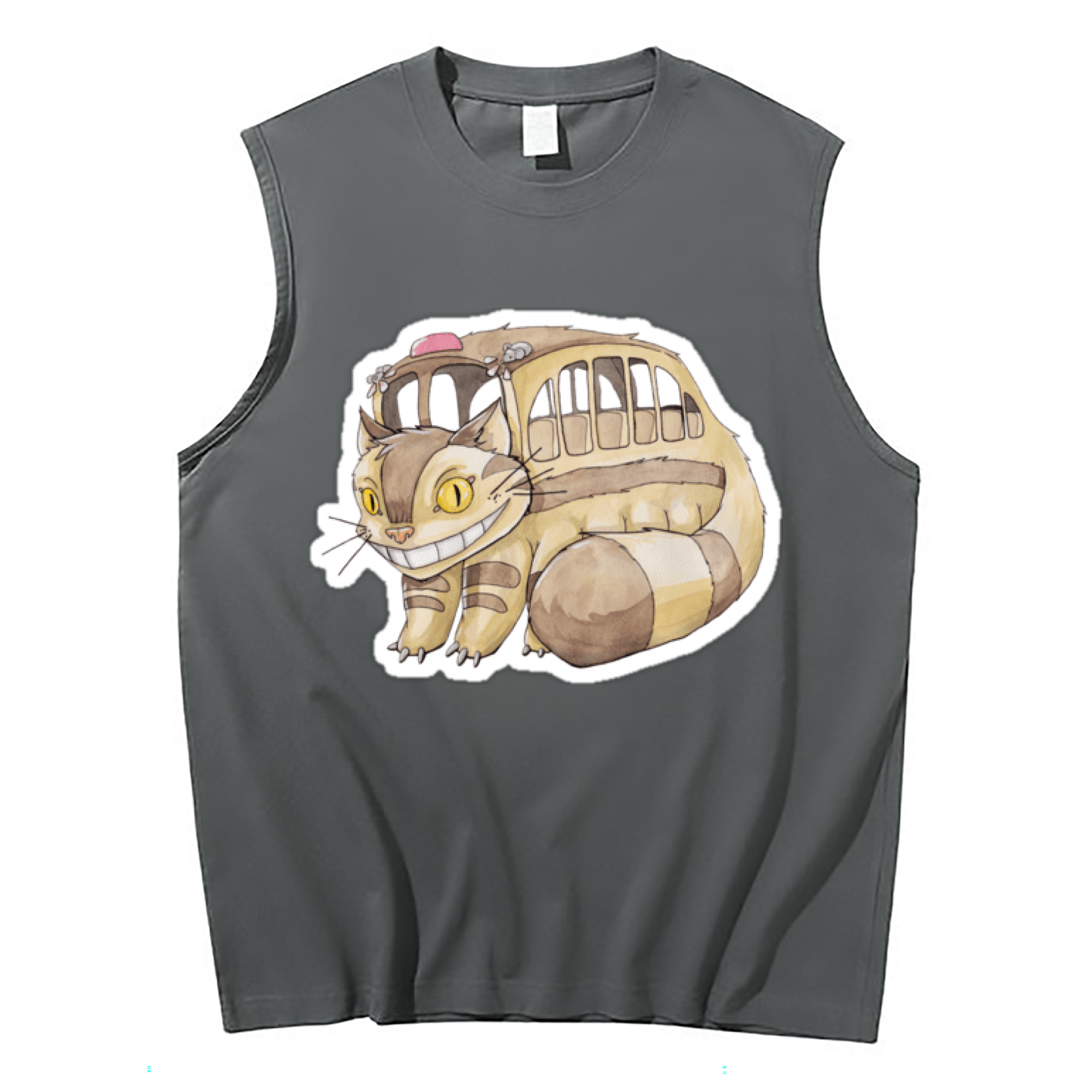 （画像用） となりのトトロ 草壁メイ 草壁サツキ My Neighbor Totoro Satsuki Kusakabe Mei Kusakabe コットン100％タンクトップ（フロントプリント）